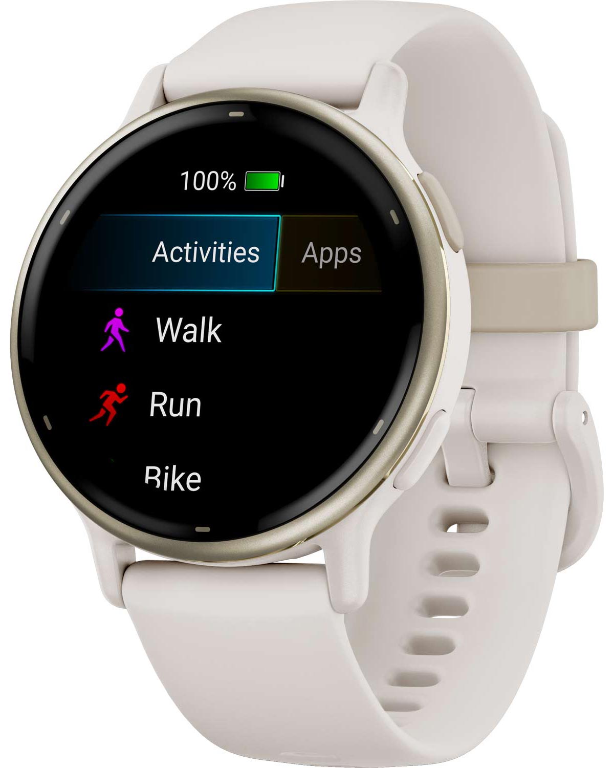 GARMIN Vivoactive 5 Cream Gold Aluminum Bezel 42.2mm Ivory Case and Silicone Band 010-02862-11 - 