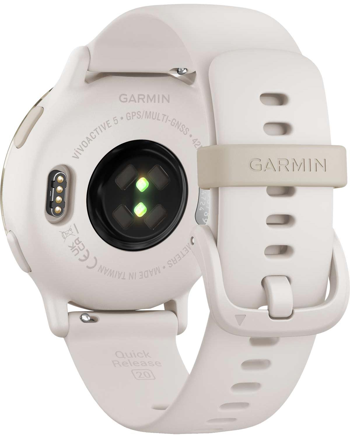 GARMIN Vivoactive 5 Cream Gold Aluminum Bezel 42.2mm Ivory Case and Silicone Band 010-02862-11 - 6