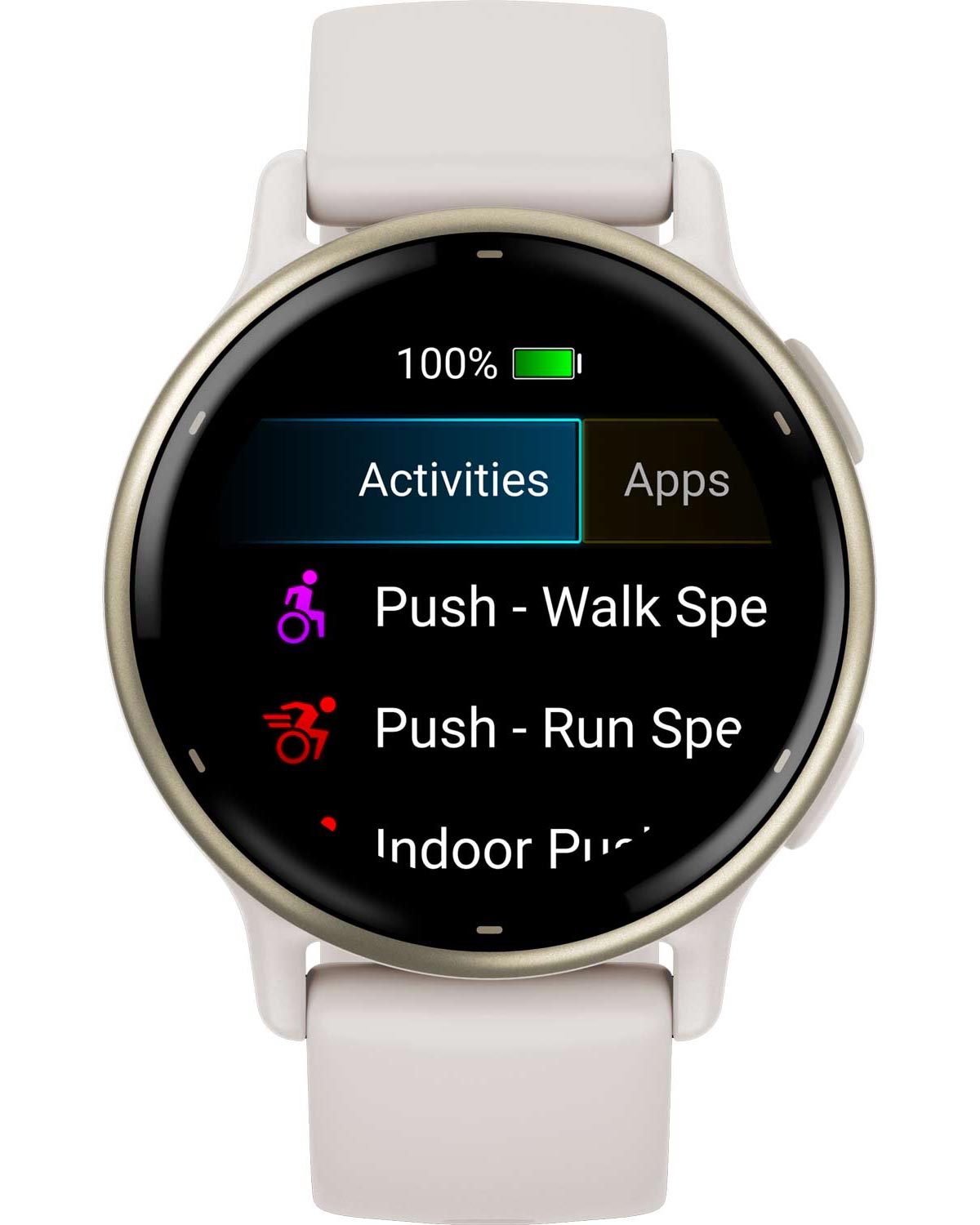 GARMIN Vivoactive 5 Cream Gold Aluminum Bezel 42.2mm Ivory Case and Silicone Band 010-02862-11 - 