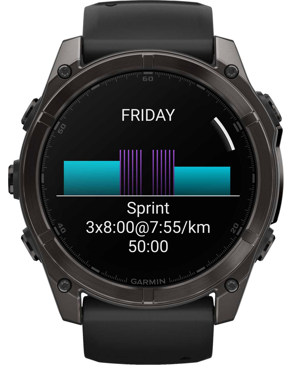 GARMIN Fenix 8 Sapphire Titanium Carbon Gray 51mm with Black/Pebble Gray Silicone Strap 010-02905-21 - 4