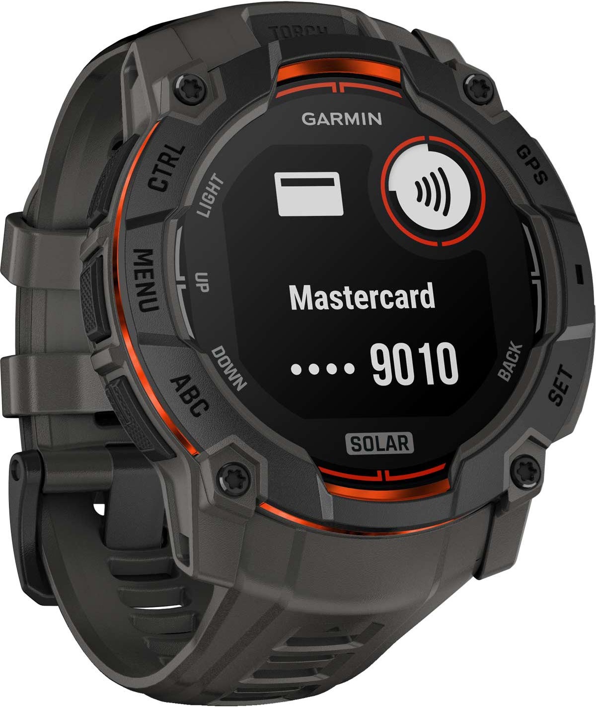 GARMIN Instict 3 SOLAR 50mm Black with Charcoal Silicone Band 010-02935-00 - 3