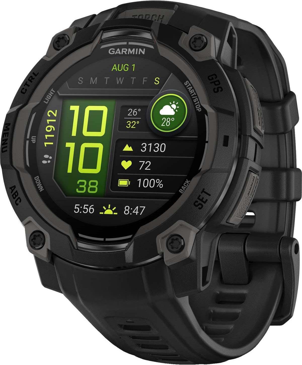 GARMIN Instict 3 AMOLED 45mm Black with Black Silicone Band 010-02936-00 - 