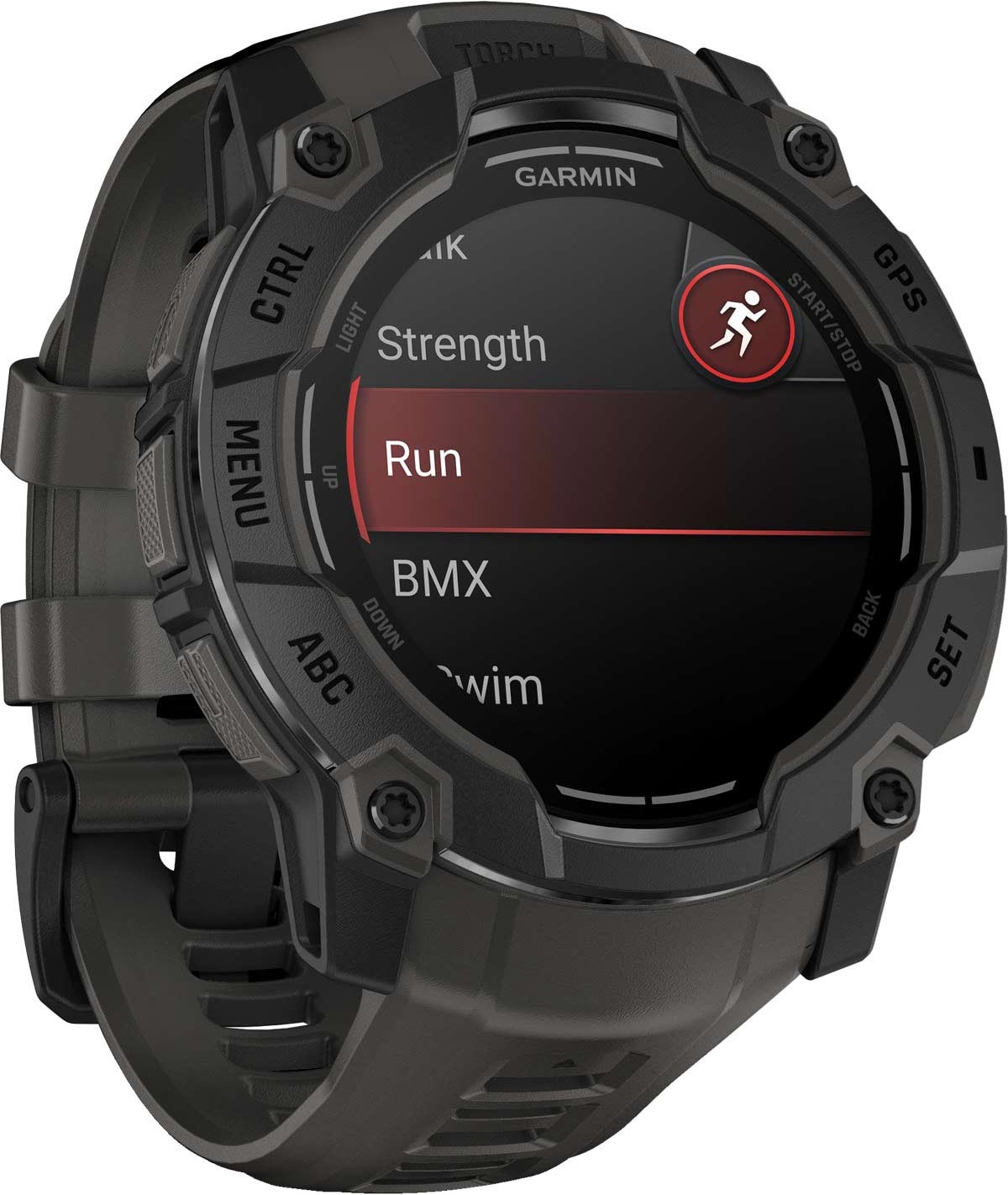 GARMIN Instict 3 AMOLED 50mm Black with Charcoal Silicone Band 010-03020-00 - 4