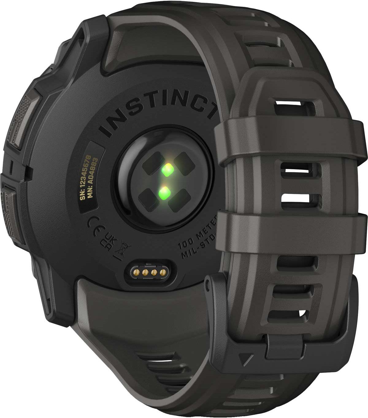 GARMIN Instict 3 AMOLED 50mm Black with Charcoal Silicone Band 010-03020-00 - 8