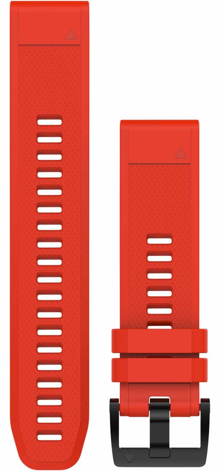 GARMIN QuickFit Bands (22 mm) Flame Red Silicone with Slate Hardware 010-12496-03 - 