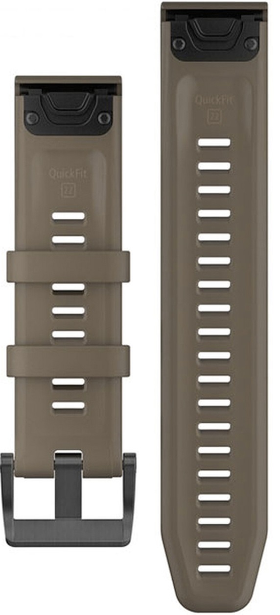 GARMIN Bands (26 mm) Coyote Tan Silicone with Slate Hardware 010-12741-04 - 2