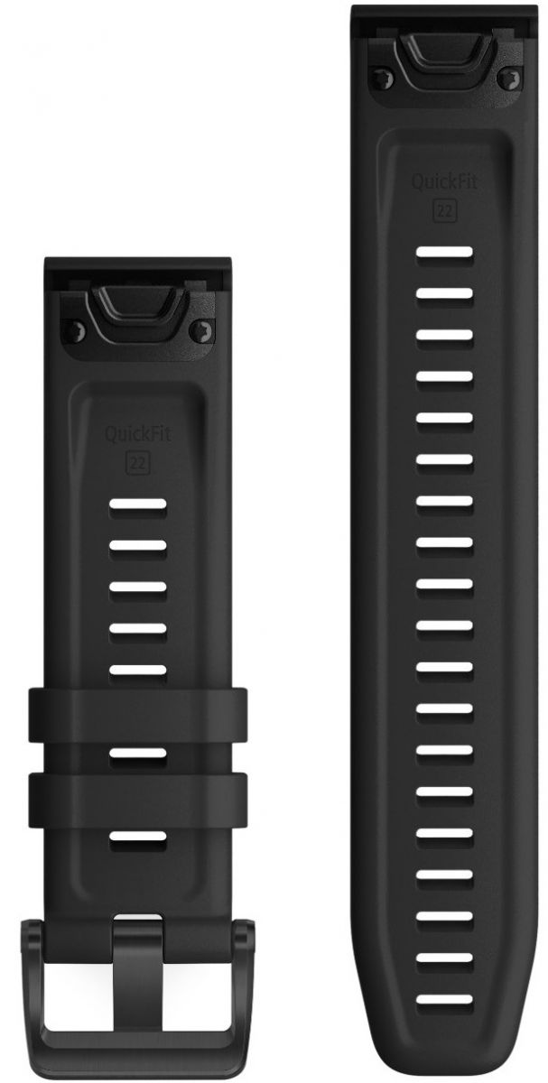 GARMIN QuickFit Bands (22 mm) Slate Gray Silicone with Slate Hardware 010-12863-00 - 