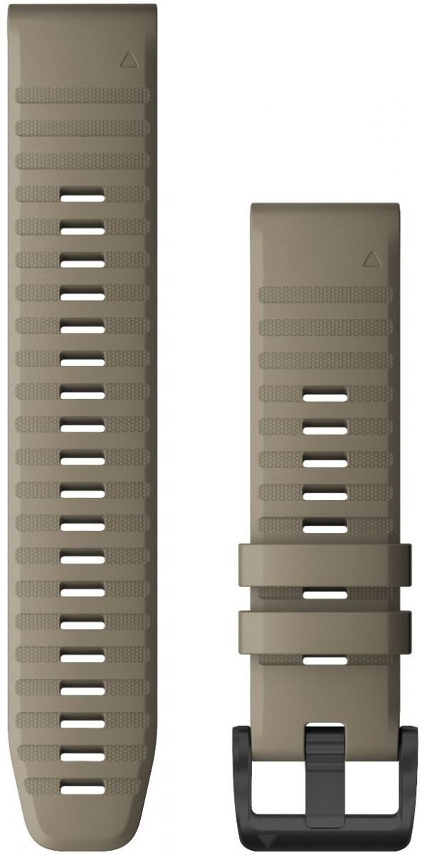 GARMIN QuickFit Bands (22 mm) Dark Sandstone Silicone with Slate Hardware 010-12863-02 - 