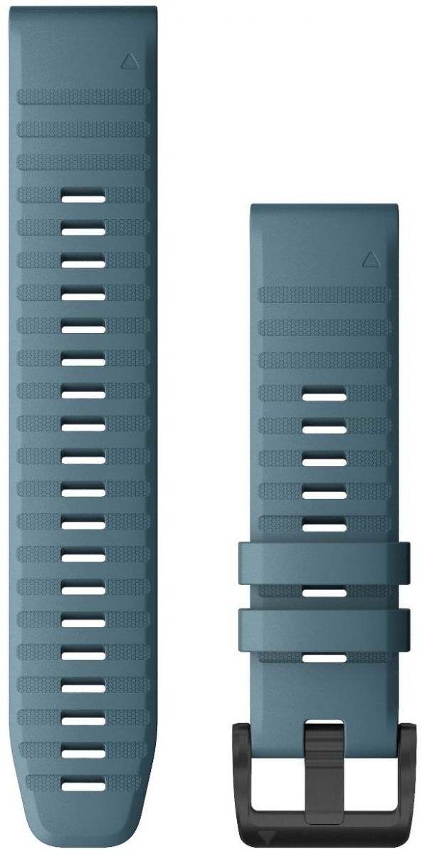 GARMIN QuickFit Bands (22 mm) Lakeside Blue Silicone with Slate Hardware 010-12863-03 - 