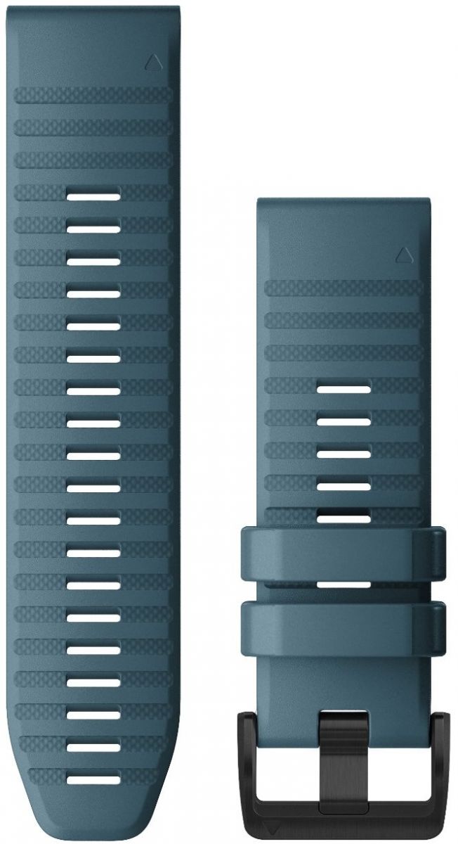 GARMIN QuickFit Bands (26 mm) Lakeside Blue Silicone with Slate Hardware 010-12864-03 - 1