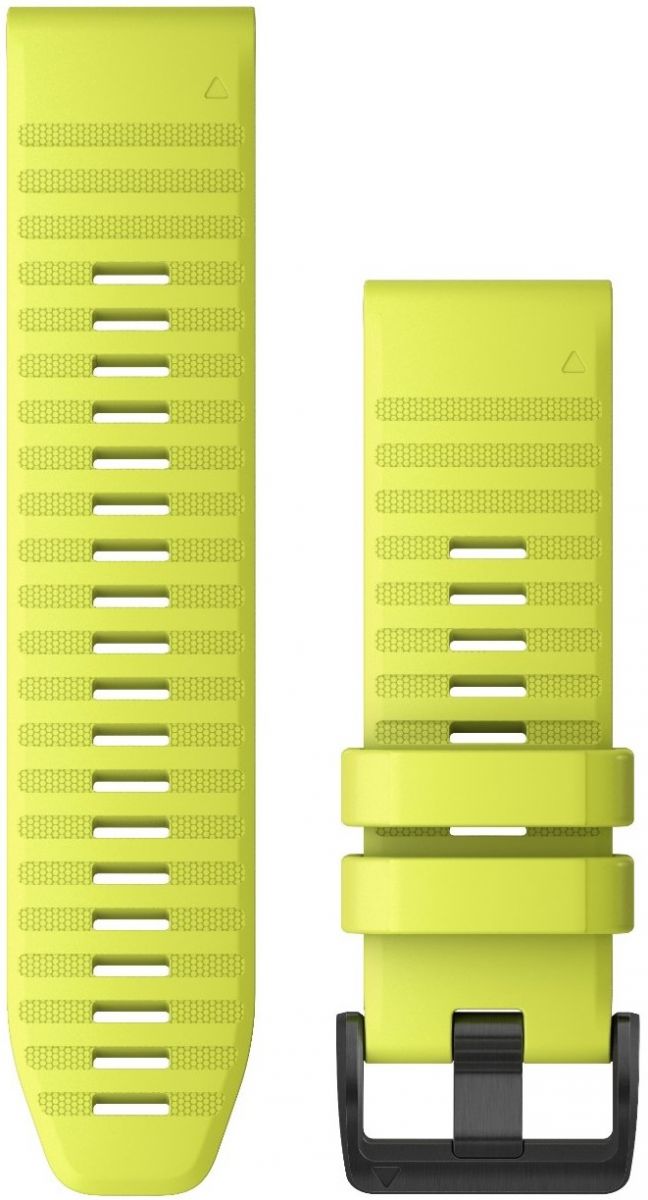 GARMIN QuickFit Bands (26 mm) Amp Yellow Silicone with Slate Hardware 010-12864-04 - 