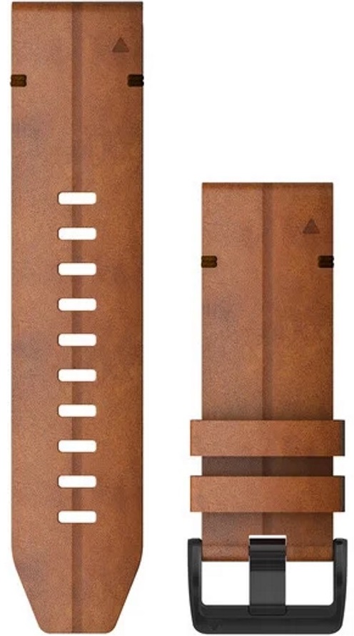 GARMIN QuickFit Bands (26 mm) Chestnut Leather with Slate Hardware 010-12864-05 - 