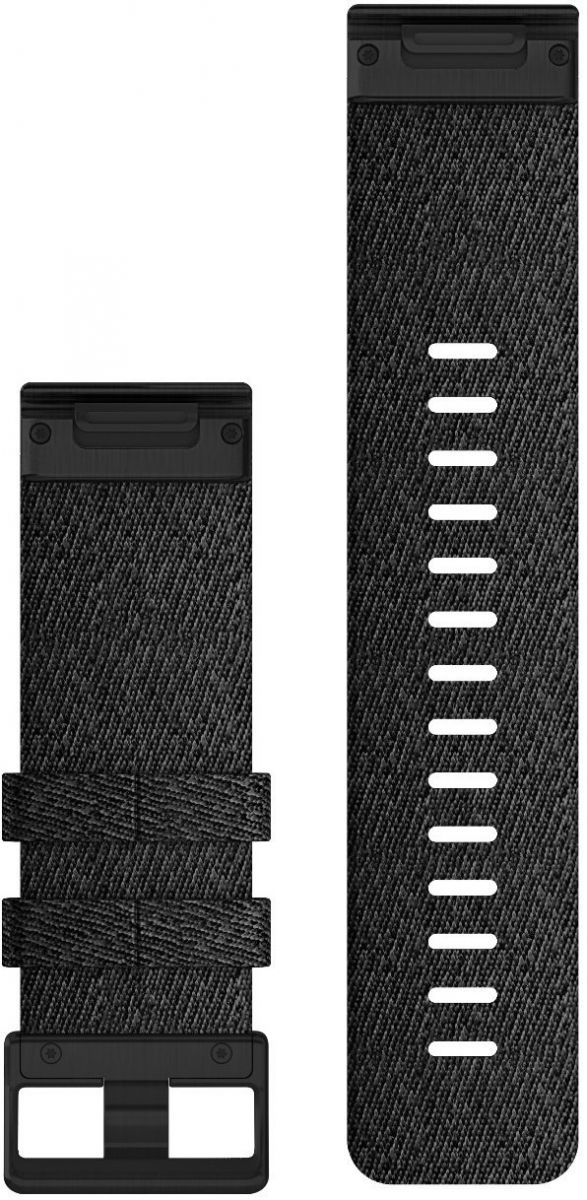 GARMIN QuickFit Bands (26 mm) Heathered Black Nylon with Slate Hardware 010-12864-07 - 