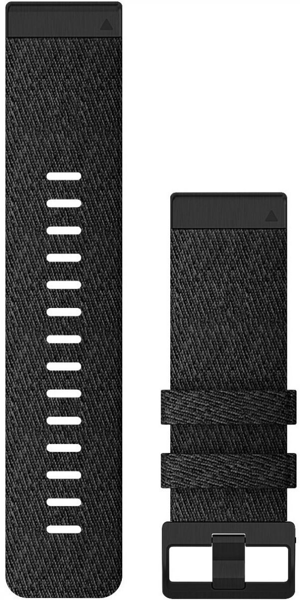GARMIN QuickFit Bands (26 mm) Heathered Black Nylon with Slate Hardware 010-12864-07 - 