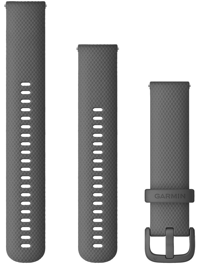 GARMIN Quick Release Bands (20 mm) Shadow Gray Silicone with Gray Hardware 010-13021-00 - 