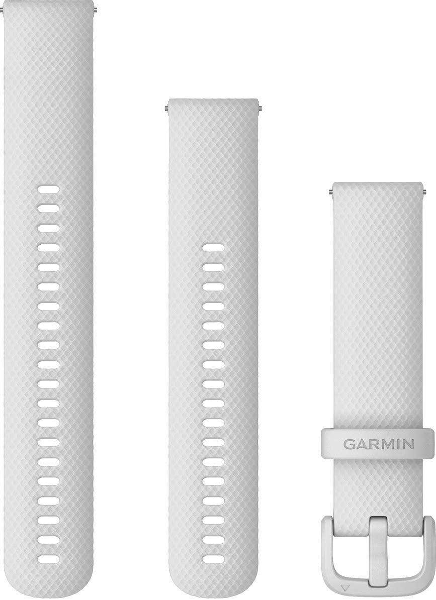 GARMIN Quick Release Bands (20 mm) White Silicone with White Hardware 010-13021-01