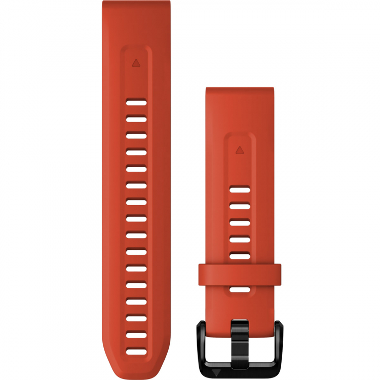 GARMIN QuickFit Bands (20mm) Flame Red Silicone with Slate Hardware 010-13102-02 - 