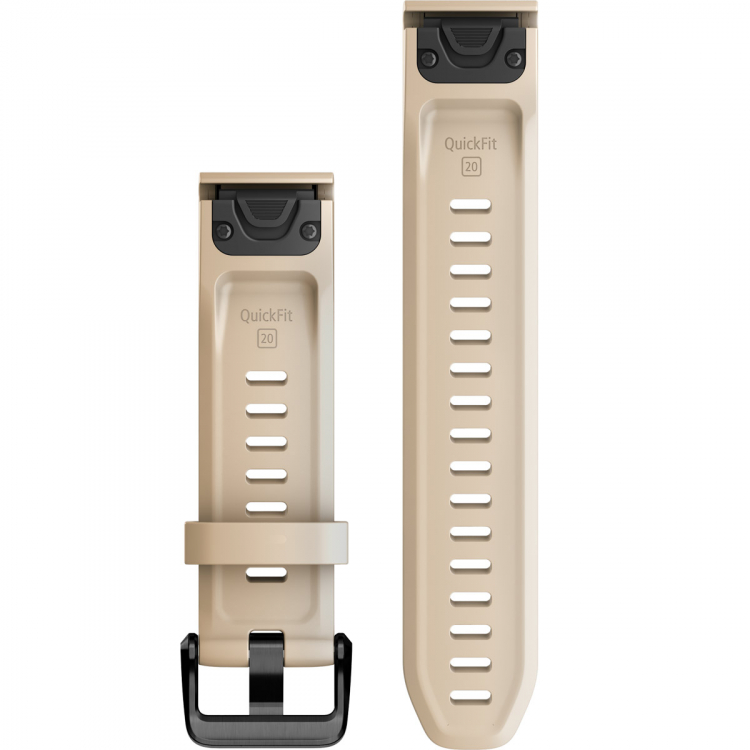 GARMIN QuickFit Bands (20mm) Limestone Silicone with Slate Hardware 010-13102-08 - 