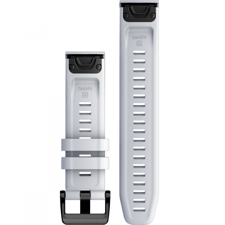 GARMIN QuickFit Bands (22mm) Witestone Silicone with Slate Hardware 010-13111-02 - 