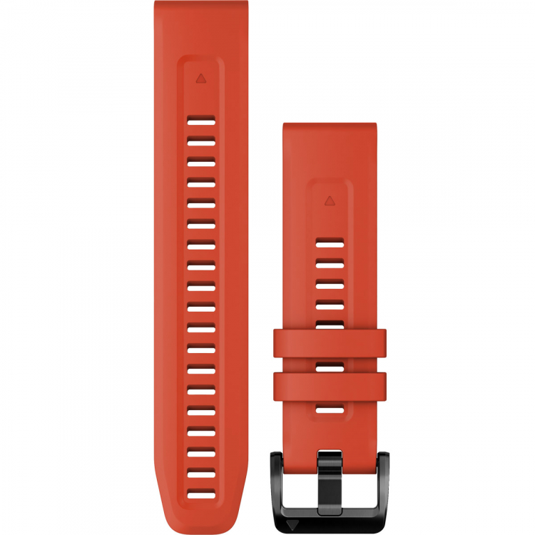 GARMIN QuickFit Bands (22mm) Flame Red Silicone with Slate Hardware 010-13111-04 - 