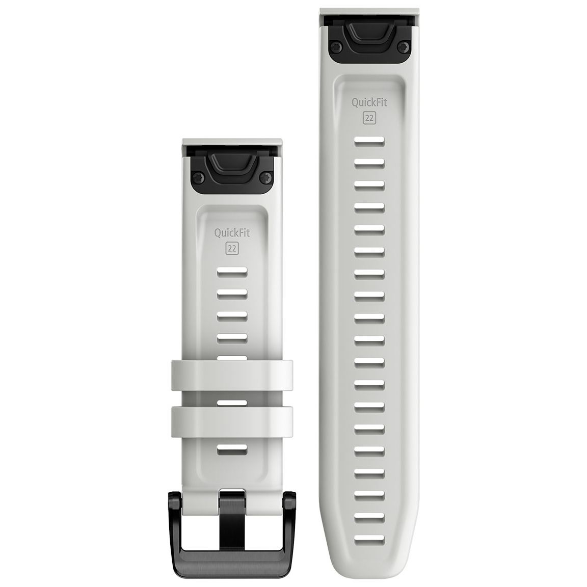 GARMIN QuickFit Bands (22mm) Carrera White Silicone with Slate Hardware 010-13123-00 - 
