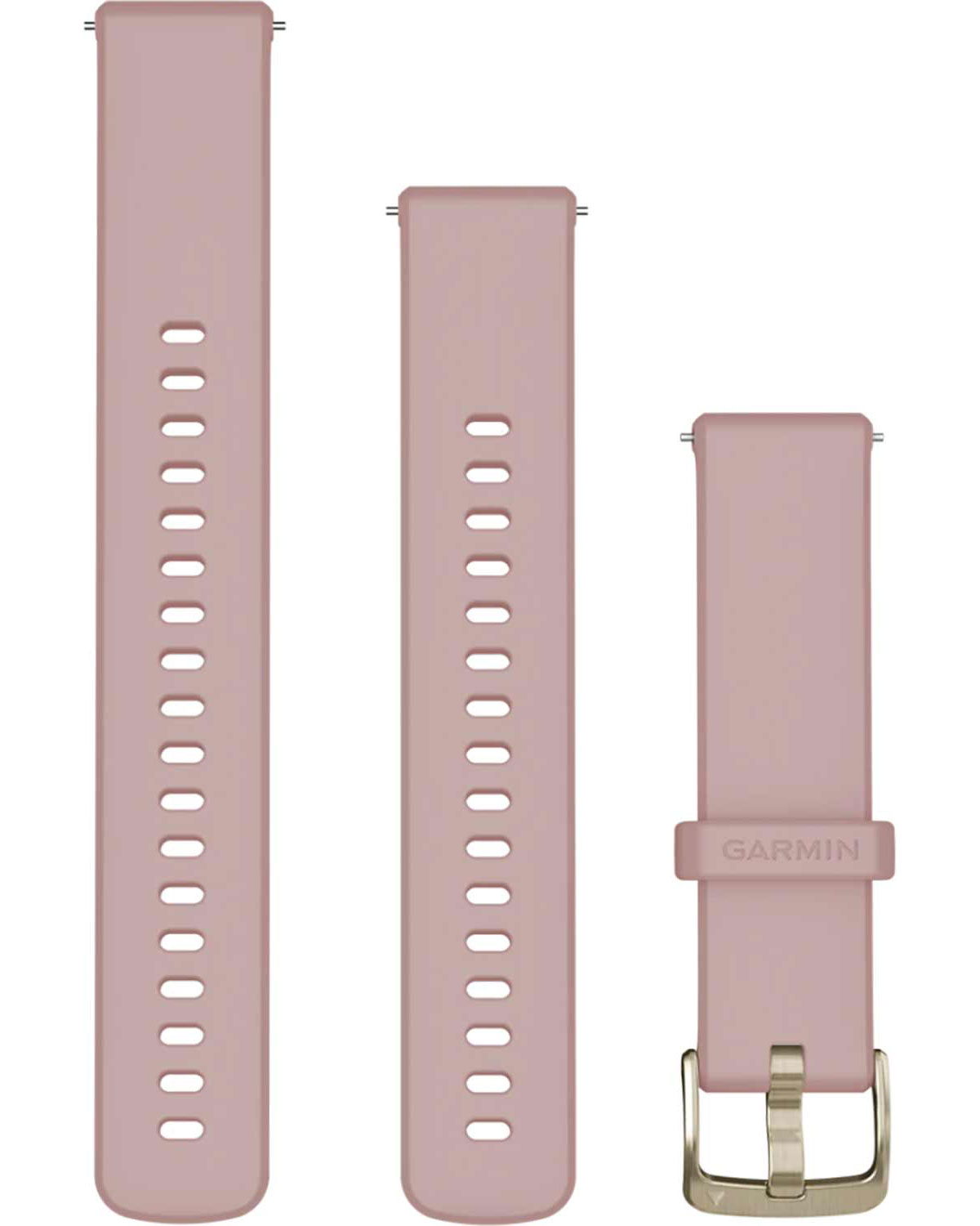 GARMIN Quick Release Bands (18 mm) Dust Rose Silicone with Soft Gold Hardware 010-13256-03 - 