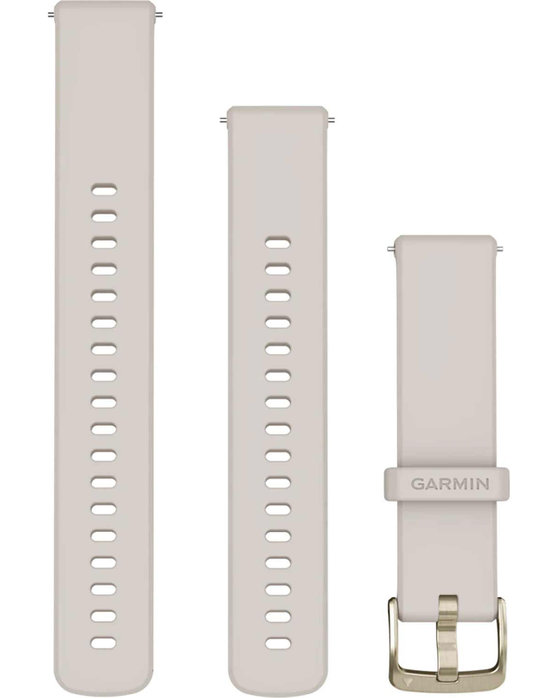 GARMIN Quick Release Bands (18 mm) Ivory Silicone with Soft Gold Hardware 010-13256-04 - 