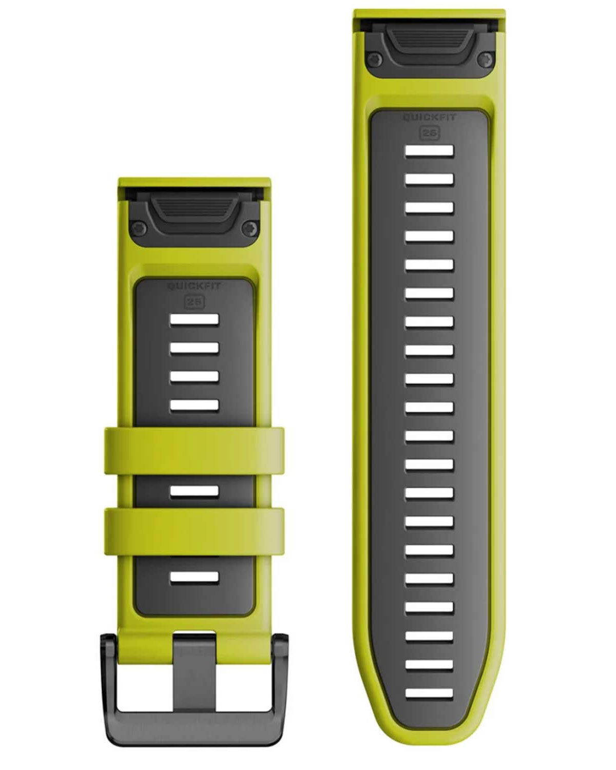 GARMIN QuickFit Bands (26 mm) Electric Lime/Graphite Silicone with Slate Hardware 010-13281-03 - 