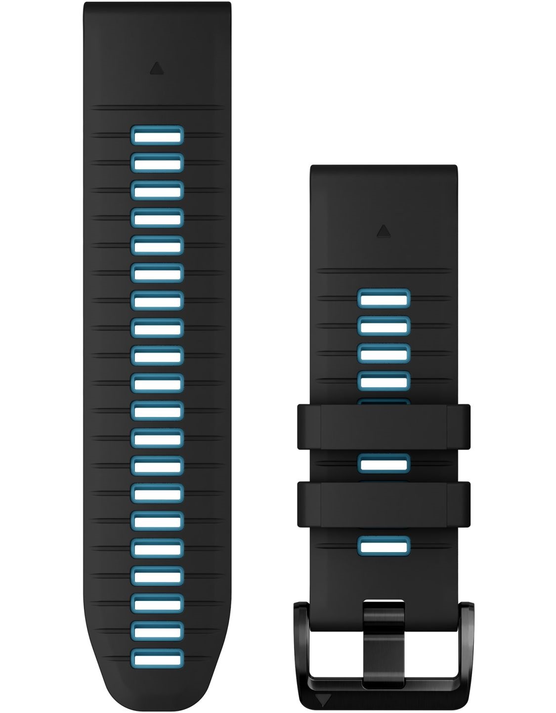 GARMIN QuickFit Bands (26 mm) Black/Cirrus Blue Silicone with Slate Hardware 010-13281-05 - 