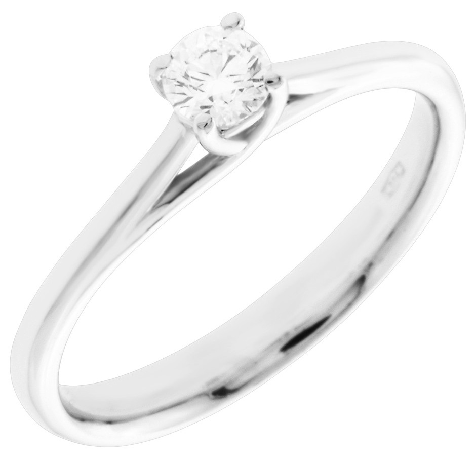 ΔΑΧΤΥΛΙΔΙ Μονόπετρο SENZIO Collection Λευκό Χρυσό Κ18 με 0.25ct. Διαμάντι XX9200 - 