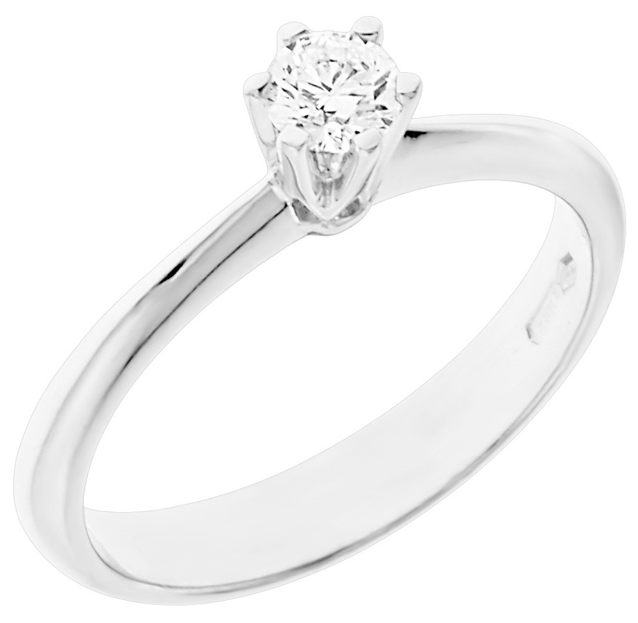 ΔΑΧΤΥΛΙΔΙ Μονόπετρο SENZIO Collection Λευκό Χρυσό Κ18 με 0.30ct. Διαμάντι XX10200 - 