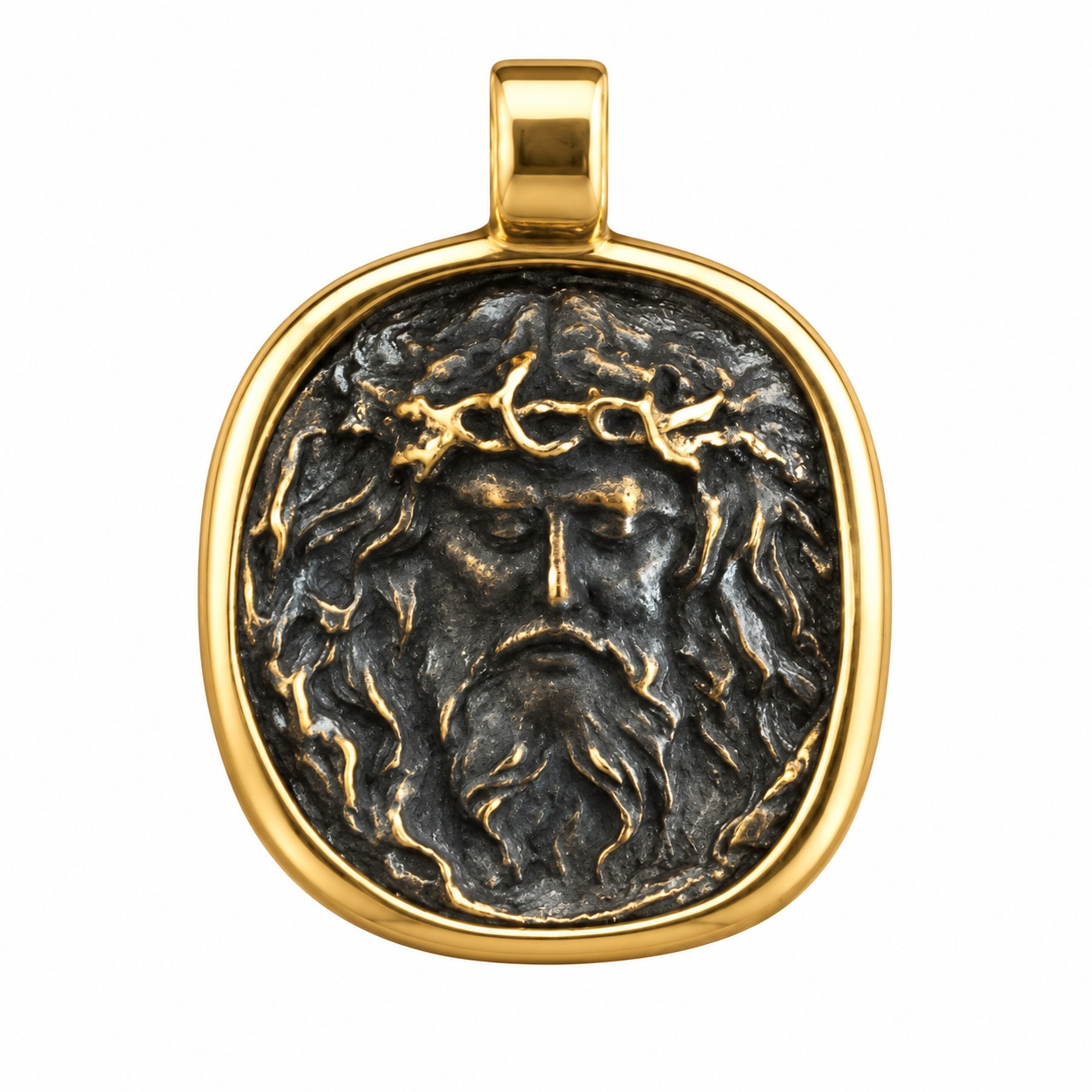 ΜΕΝΤΑΓΙΟΝ Κωνσταντινάτο Διπλής Όψης SENZIO Collection από Επιχρυσωμένο Ασήμι 925° 9SEN.D018P - 3