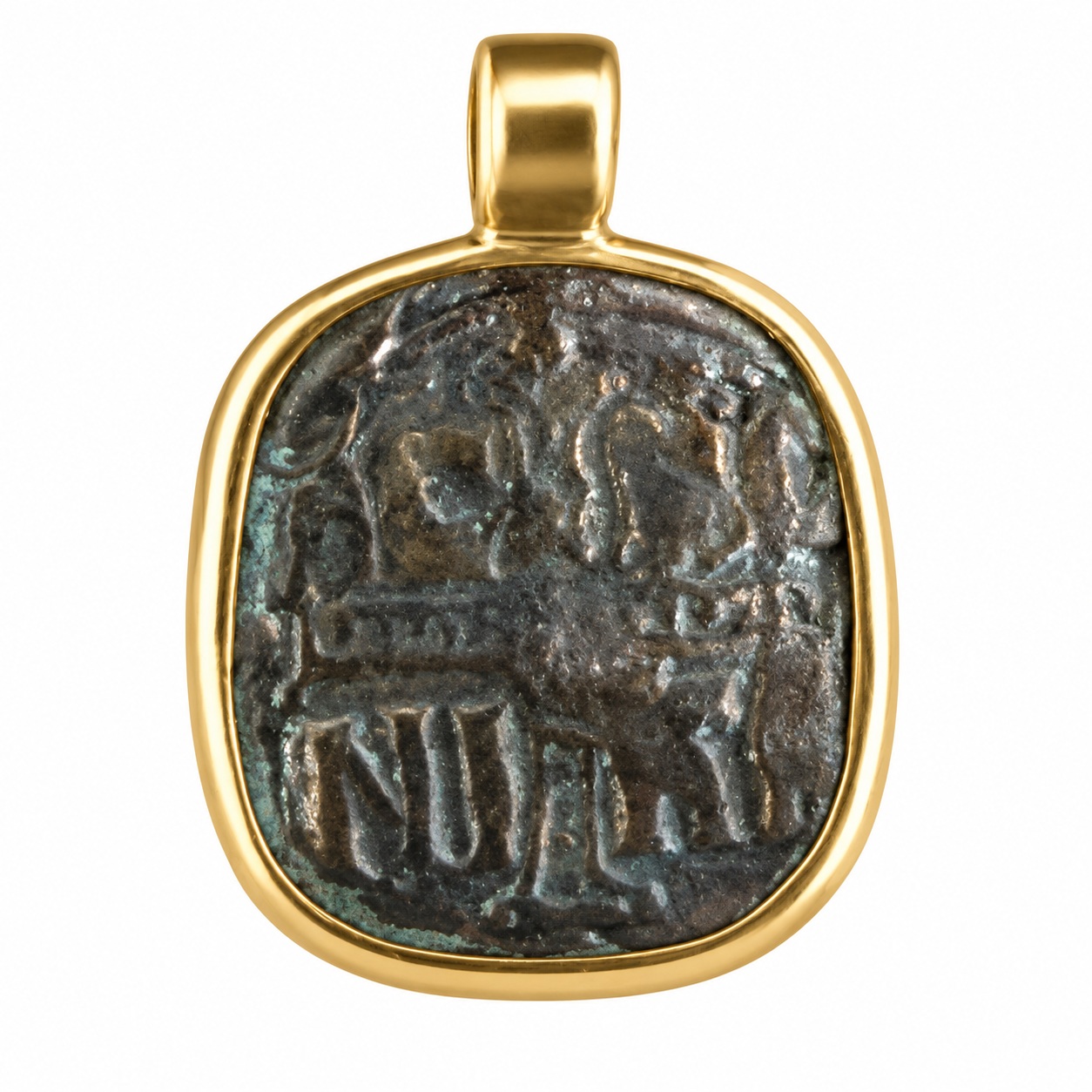 ΜΕΝΤΑΓΙΟΝ Κωνσταντινάτο Διπλής Όψης SENZIO Collection από Επιχρυσωμένο Ασήμι 925° 9SEN.D018P - 