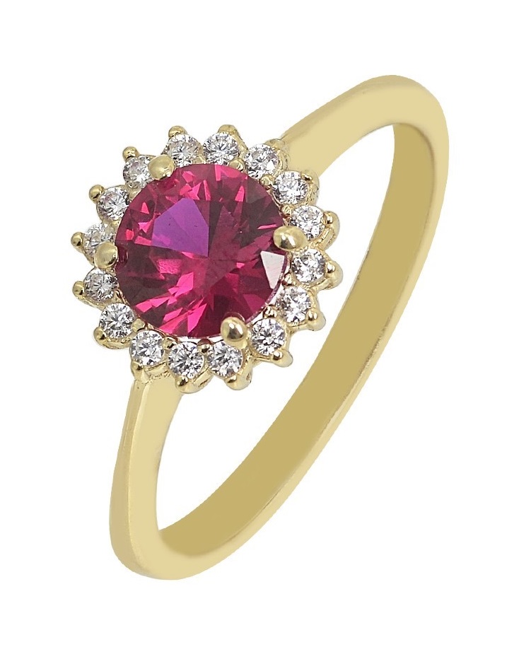 ΔΑΧΤΥΛΙΔΙ SENZIO Κίτρινο Χρυσό 9Κ με Πέτρες Ζιργκόν 026379Y