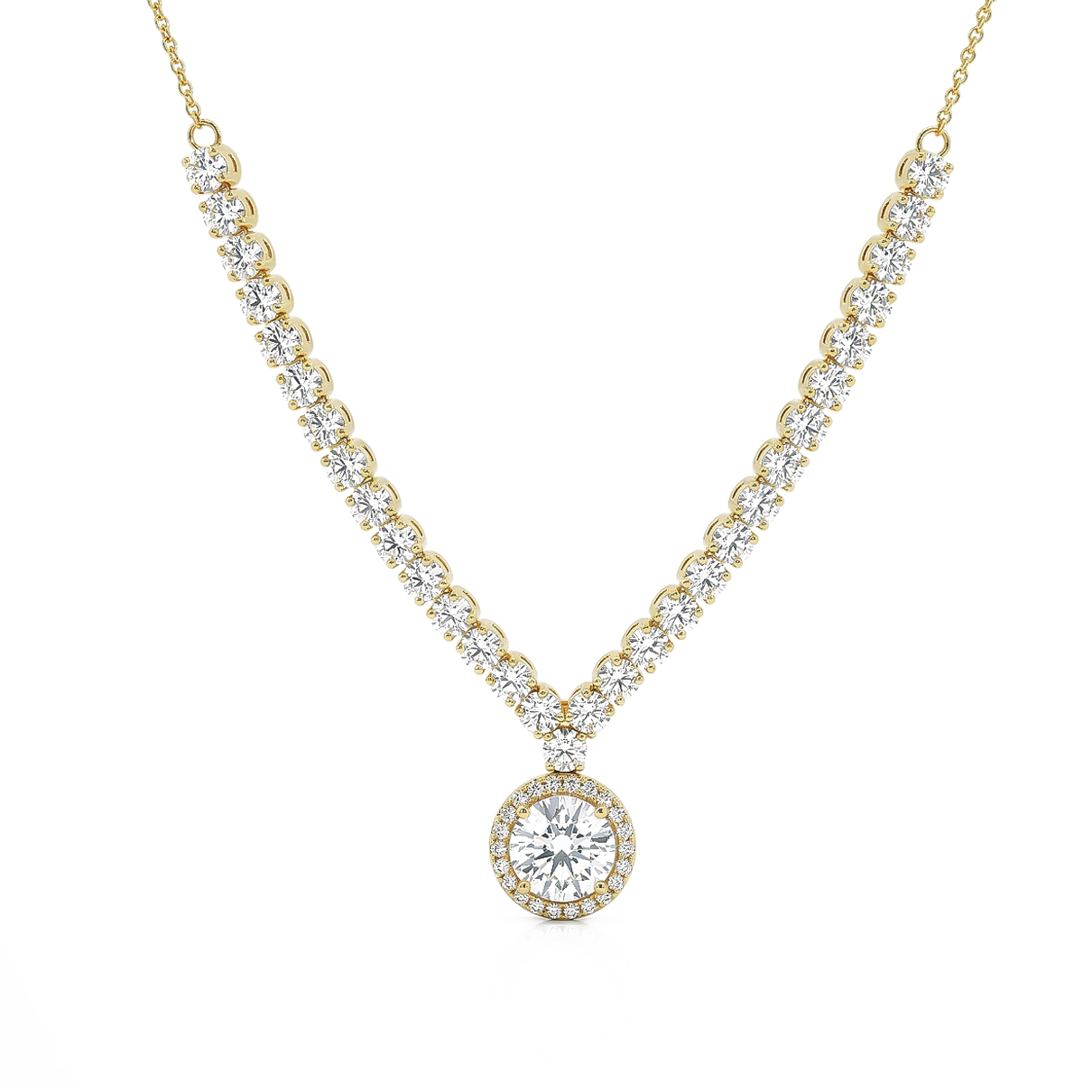 ΚΟΛΙΕ Ροζέτα SENZIO Collection Κίτρινο Χρυσό Κ9 με Πέτρες Ζιργκόν N-FDR796-1CHRIB2 - 