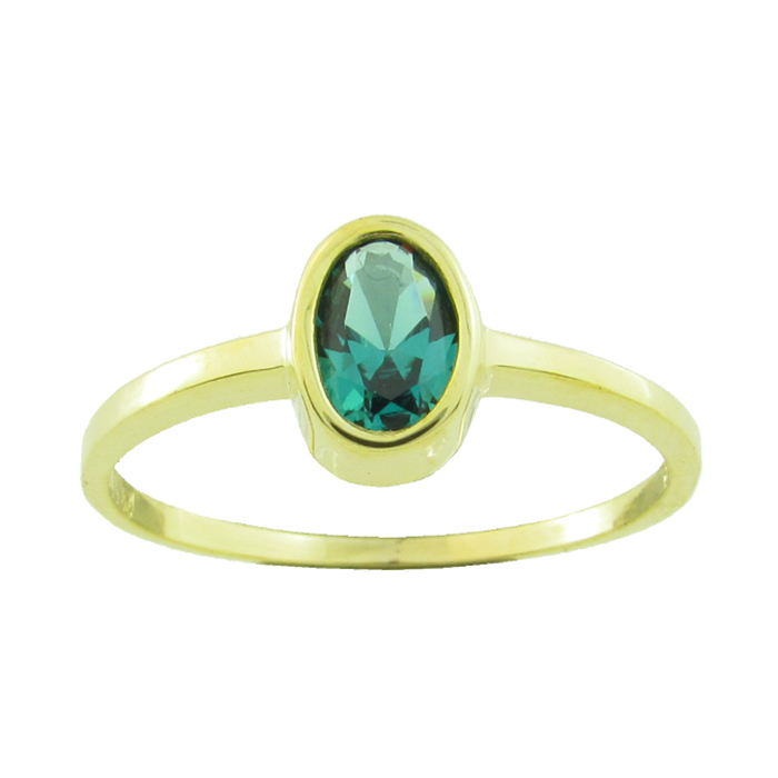 ΔΑΧΤΥΛΙΔΙ Κίτρινο Χρυσό Κ9 με Πέτρες Ζιργκόν 03.1159.K9 - 