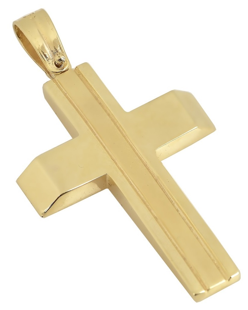 ΣΤΑΥΡΟΣ Ανδρικός FILVA Oro σε 14K Κίτρινο Χρυσό CRFB136YC-XL - 