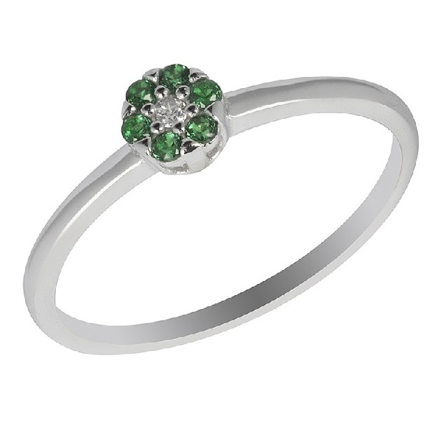 ΔΑΧΤΥΛΙΔΙ SENZIO Λευκό Χρυσό 9Κ με Πέτρες Ζιργκόν 031480W