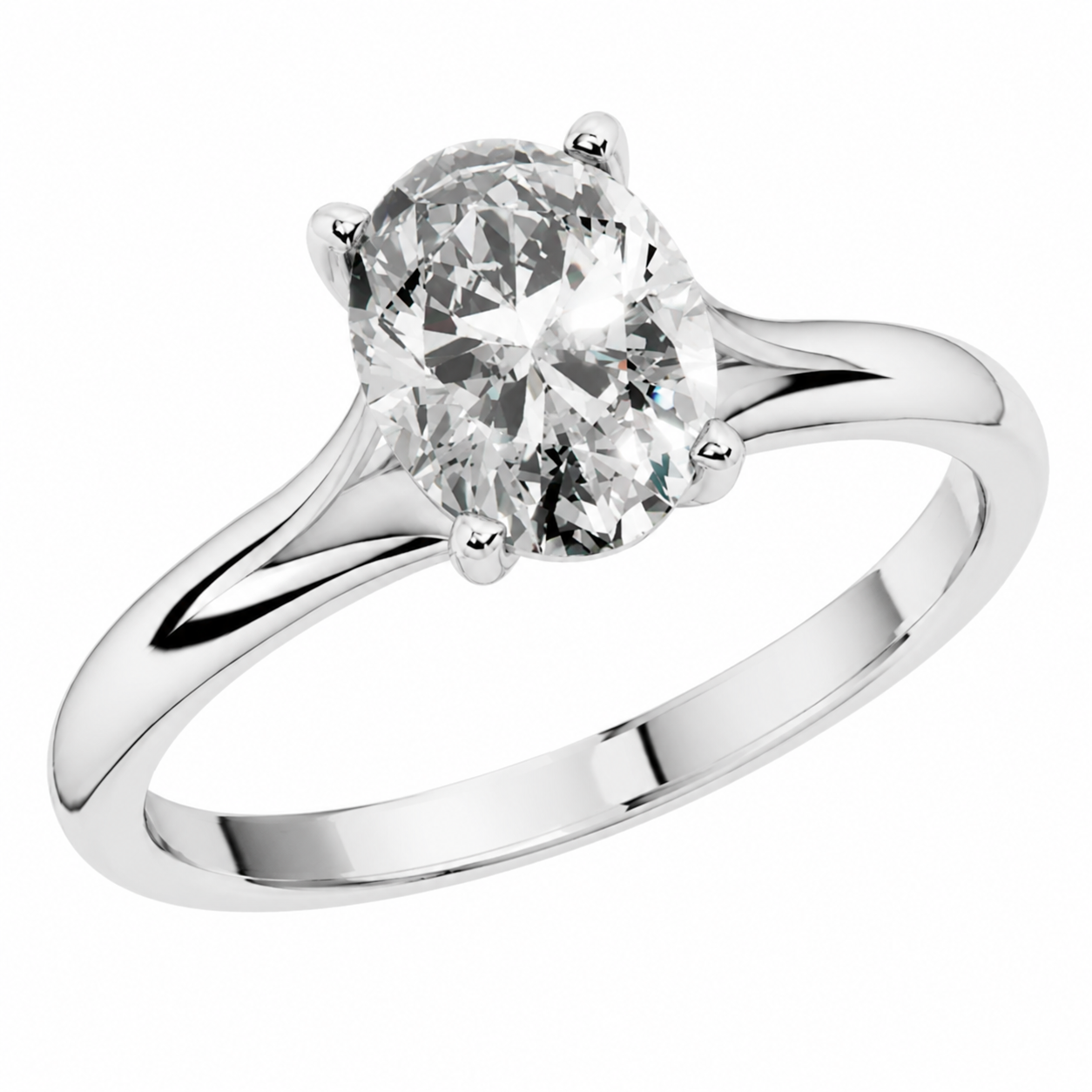 ΔΑΧΤΥΛΙΔΙ Μονόπετρο BULEVARDI Κ14 Λευκό Χρυσό με 1.15ct Lab-Grown Διαμάντι LG0341 - 