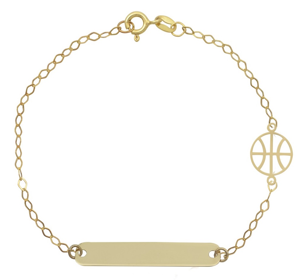 ΤΑΥΤΟΤΗΤΑ Βραχιόλι Μπάλα 9K σε Κίτρινο Χρυσό 034843 - 