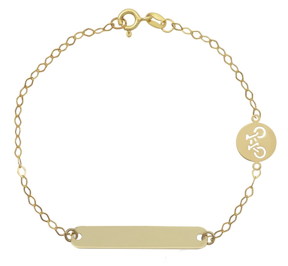 ΤΑΥΤΟΤΗΤΑ Βραχιόλι Ποδήλατο 9K σε Κίτρινο Χρυσό 034845 - 