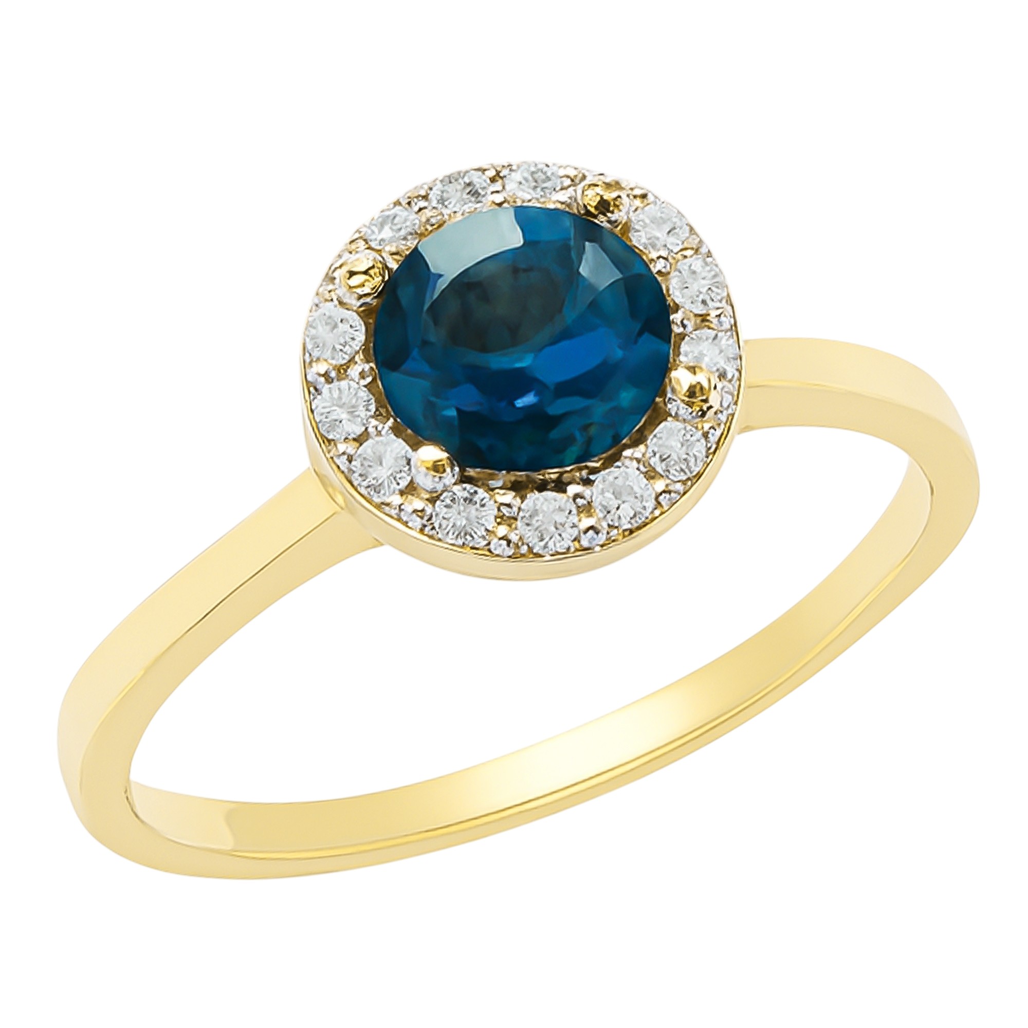 ΔΑΧΤΥΛΙΔΙ Ροζέτα SENZIO Collection Κίτρινο Χρυσό Κ9 με Πέτρες Ζιργκόν R-DFR749-33 - 