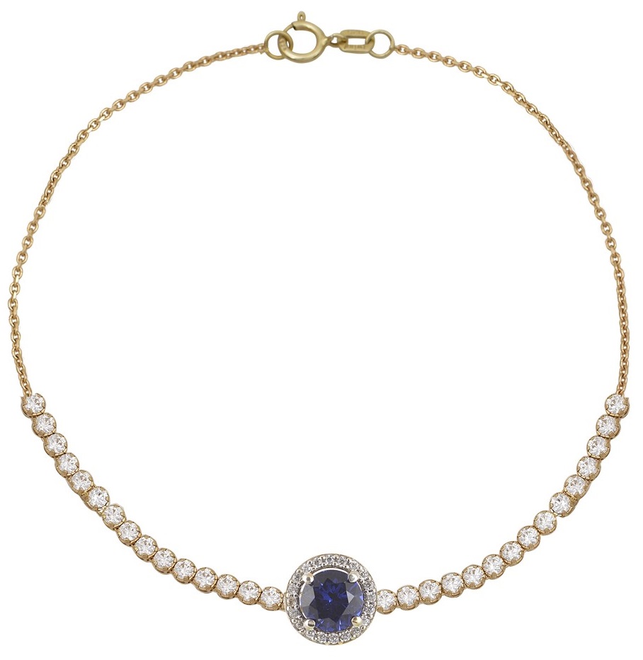 ΒΡΑΧΙΟΛΙ SENZIO Κίτρινο Χρυσό 9K με Πέτρες Ζιργκόν 046219Y