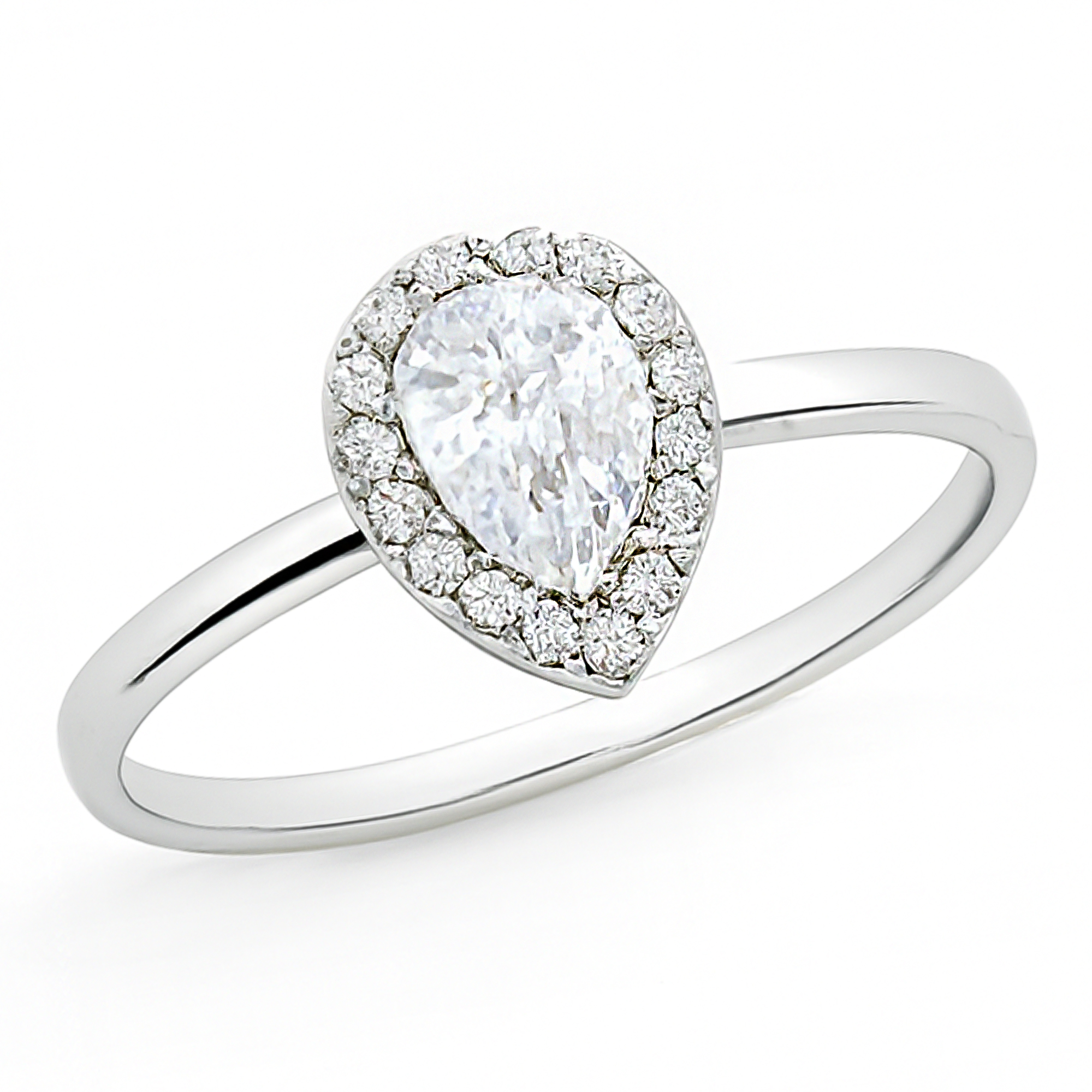 ΔΑΧΤΥΛΙΔΙ Ροζέτα SENZIO Collection Λευκό Χρυσό Κ9 με Πέτρες Ζιργκόν R-FRM04S-INS - 