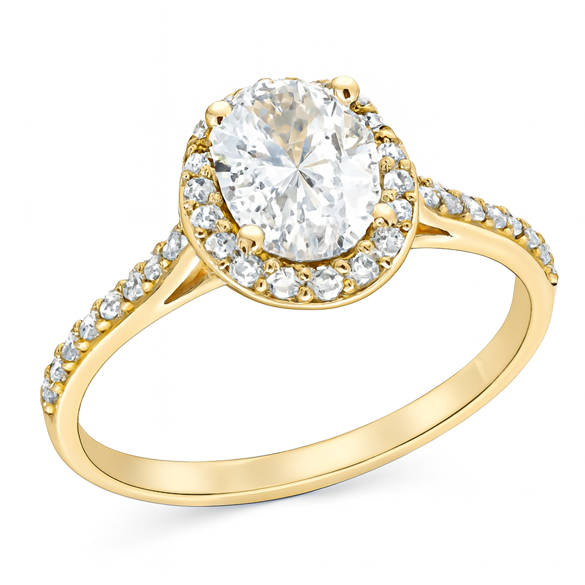 ΔΑΧΤΥΛΙΔΙ Ροζέτα SENZIO Collection Κίτρινο Χρυσό Κ9 με Πέτρες Ζιργκόν R-FRM03M-1 - 