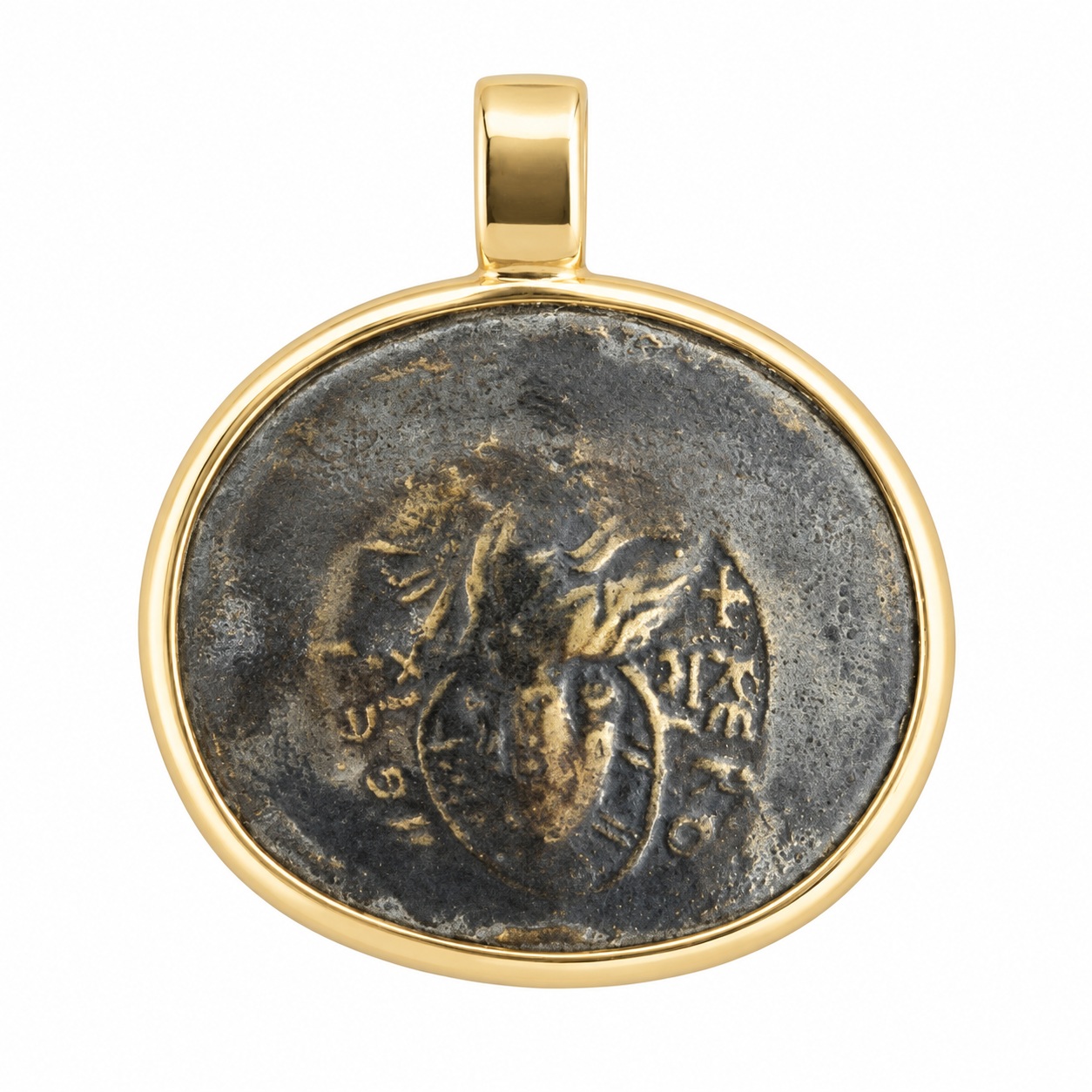 ΜΕΝΤΑΓΙΟΝ Κωνσταντινάτο Διπλής Όψης SENZIO Collection από Επιχρυσωμένο Ασήμι 925° 9SEN.D021P - 3