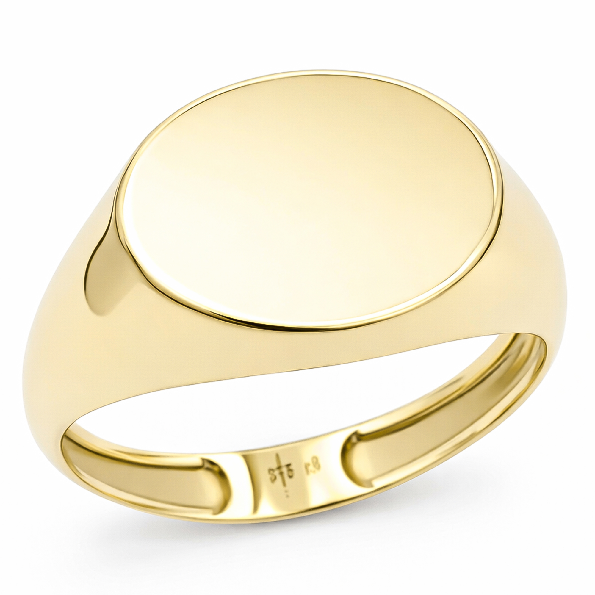 ΔΑΧΤΥΛΙΔΙ Ανδρικό SENZIO Collection σε Κ9 Κίτρινο Χρυσό R-PRA007OVL.M - 