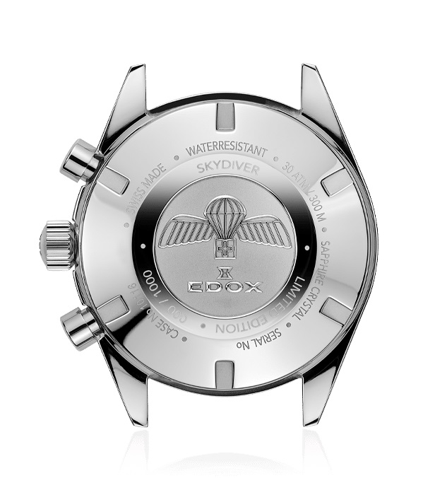EDOX SkyDiver Chronograph Limited Edition Green Dial 40mm Silver Stainless Steel Bracelet 10116-3-VIDN - 3