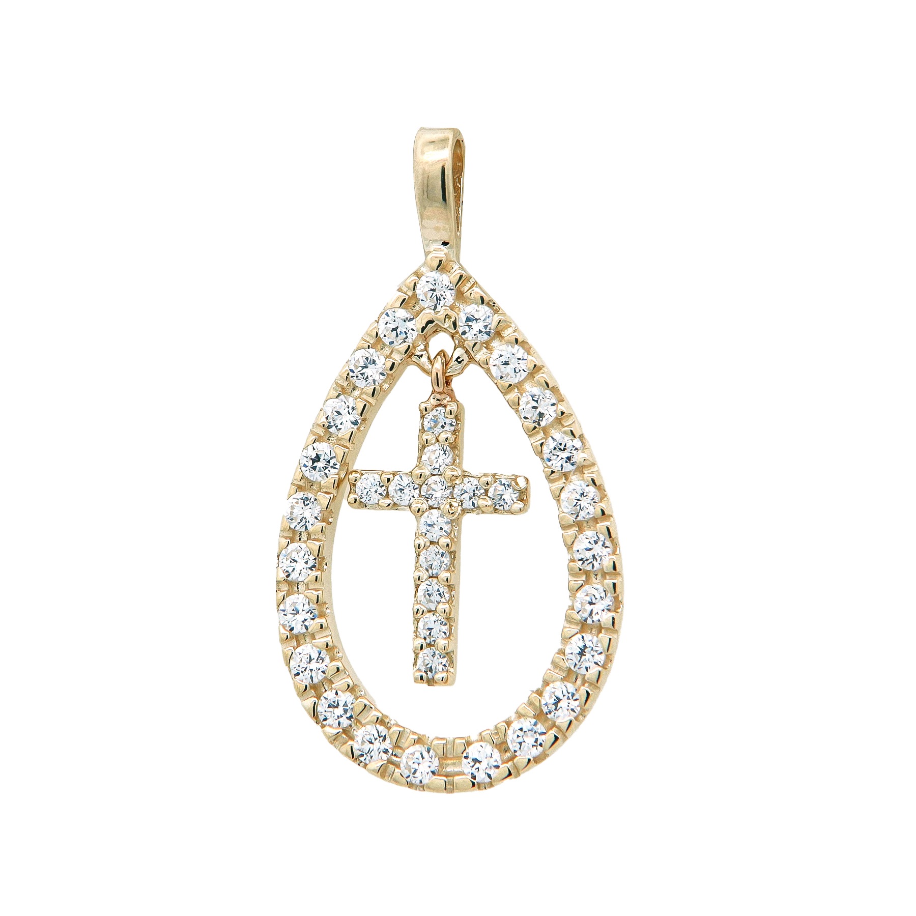 PENDANT Stone-set SENZIO Collection K9 Yellow Gold with Zircon Stones 933028-00PE.K9 - 