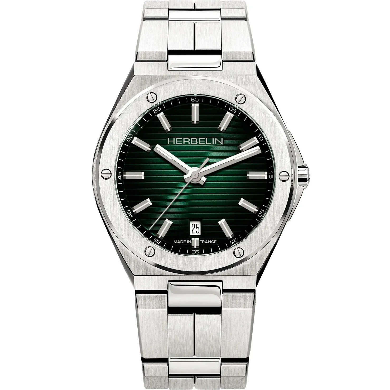 HERBELIN Cap Camarat Green Gradient Dial 40.5mm Silver Stainless Steel Bracelet 12245B16 - 